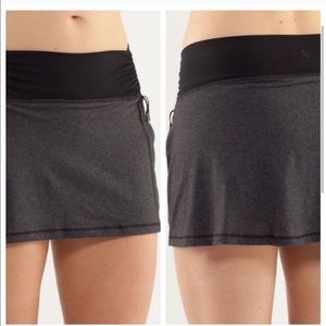 lululemon Skort Gray Black Skirt Hot 'n Sweaty 4